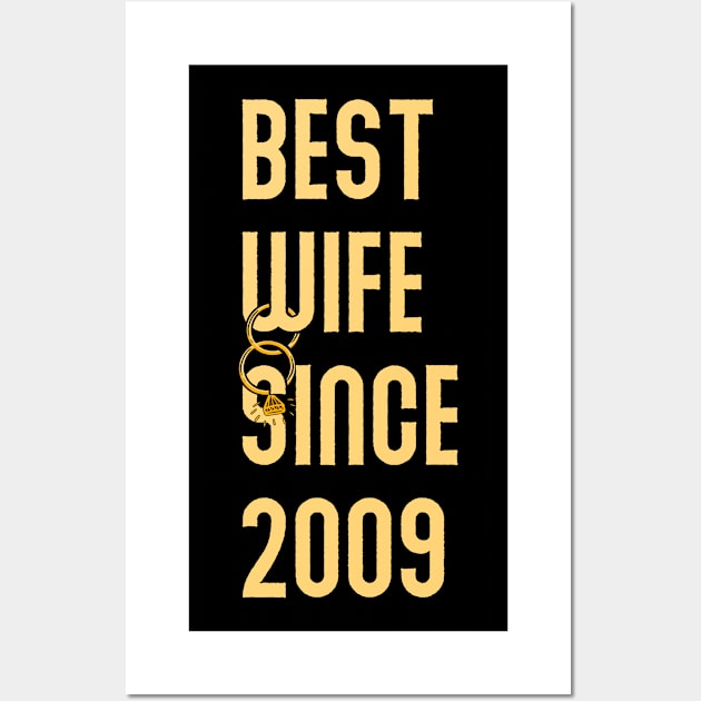 2009 Wedding Anniversary Gifts for Her Cute Couples Matching Wall Art by Kawaii_Tees